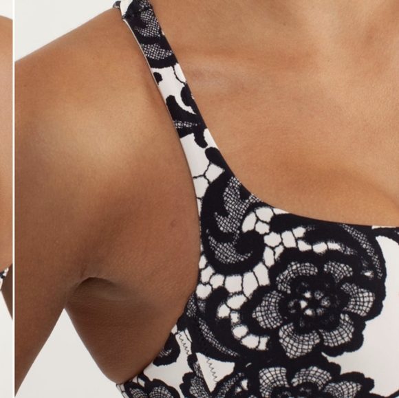 Lululemon Free To Be Tank Laceoflage Polar Cream Black - Picture 5 of 9